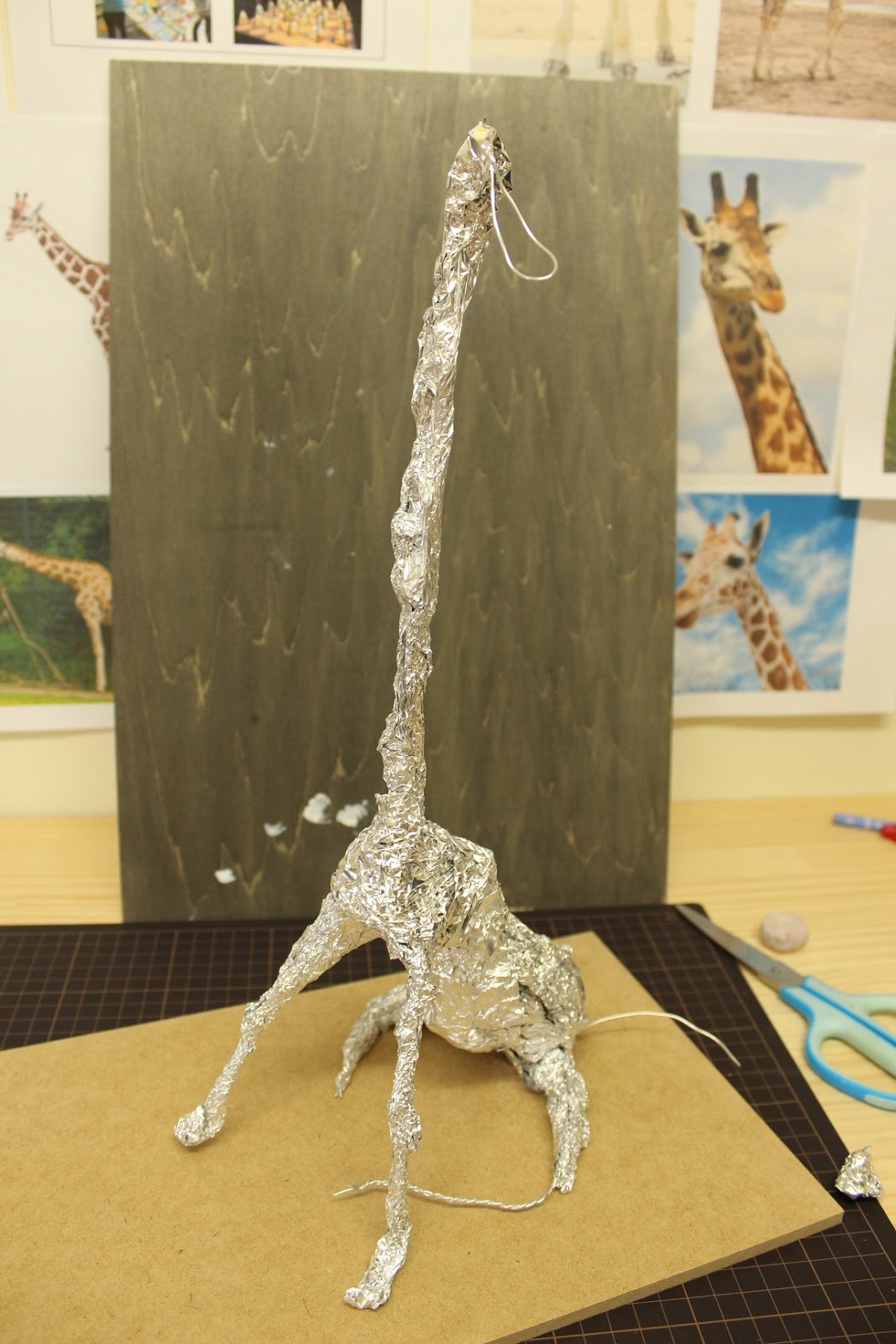 試作品 紙粘土で動物づくり