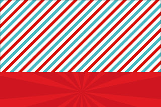 Light Blue, Red and White Stripes: Free Printable Quinceanera Invitations.
