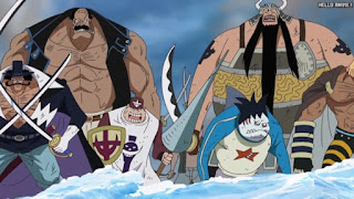 ワンピースアニメ 頂上戦争編 488話 白ひげ海賊団隊長 | ONE PIECE Episode 488