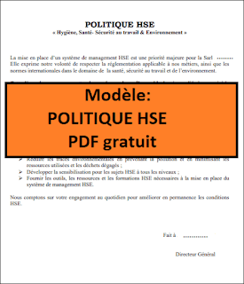 Téléchargez notre modèle politique HSE PDF gratuit dès maintenant et assurez la gestion efficace des risques en entreprise.