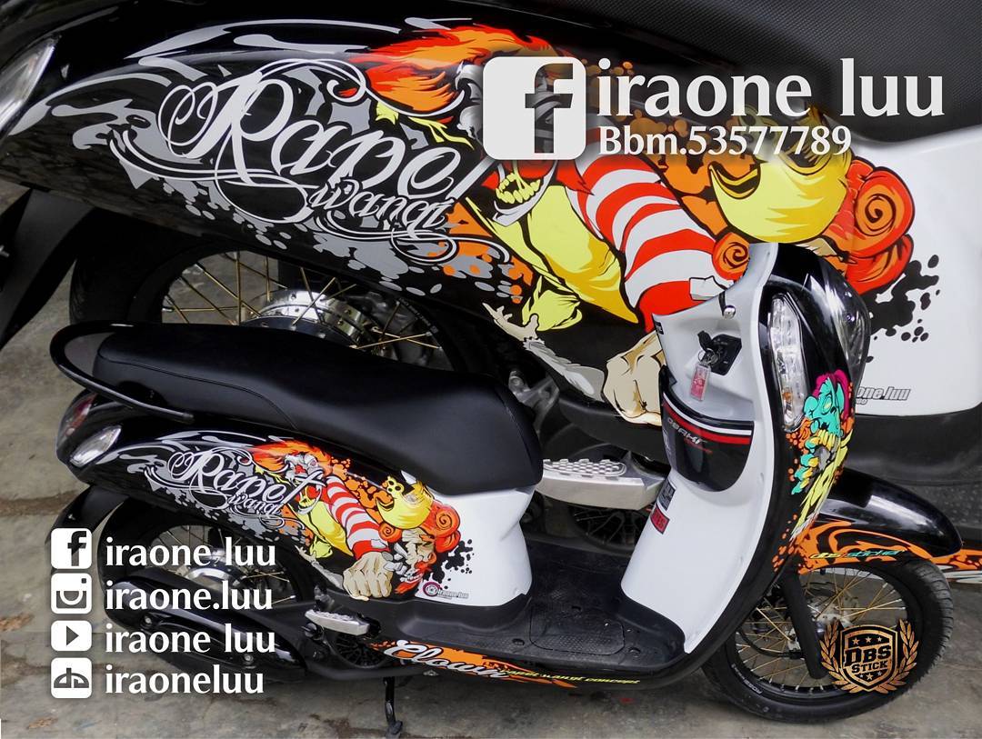 Cutting Sticker Honda Scoopy 1 DBS Cutting Sticker 3D