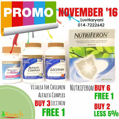 Promosi Shaklee November 2016