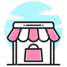 logo toko online shop kosong