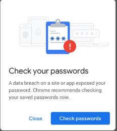 Chrome will notify you when your enter password on any site