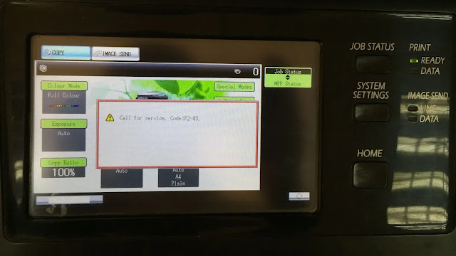 Sharp mx-3114n error code f2-41 reset