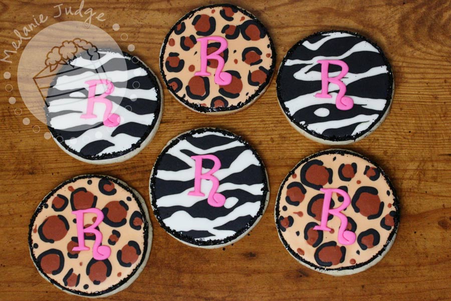 zebra leopard print sugar cookies royal icing