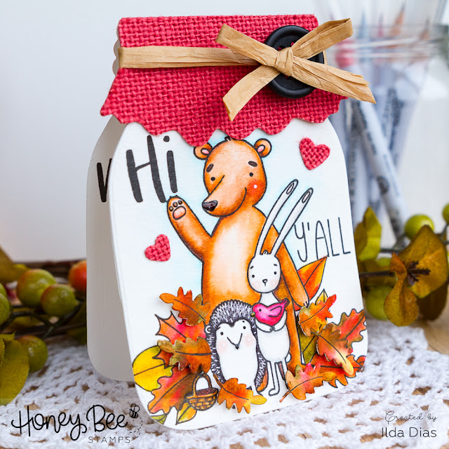 Life Is Sweeter with Y'All In It | Fall Mason Jar Friendship Card by ilovedoingallthingscrafty.com