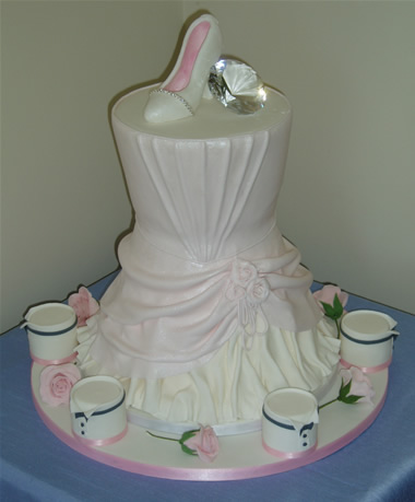 dress styled wedding cake We delivered this wedding dress inspired cake 