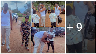 See humility and Respect" – Reactions as Actor Zubby Michael Bow down to receive blessings from legends Chinedu Ikedieze and Osita Iheme (VIDEO)
