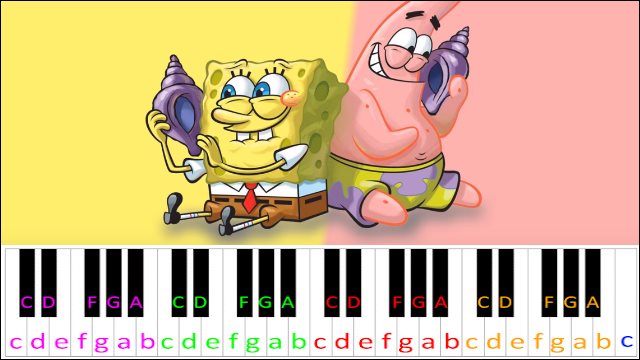 Tomfoolery (SpongeBob) Piano / Keyboard Easy Letter Notes for Beginners