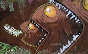 chocholate graffiti fish