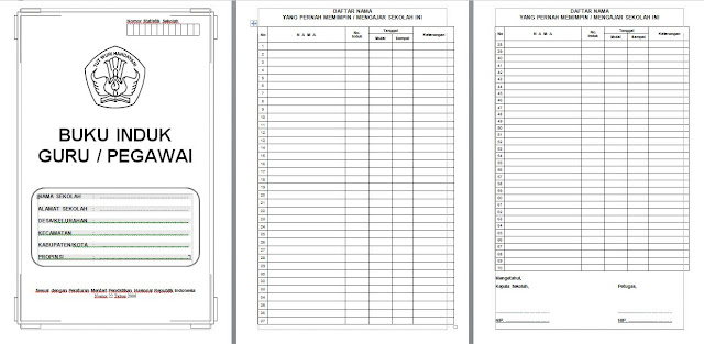 Download Gratis Aplikasi Buku Induk Pegawai atau Guru Format Word Download Gratis Aplikasi Buku Induk Pegawai atau Guru Format Word