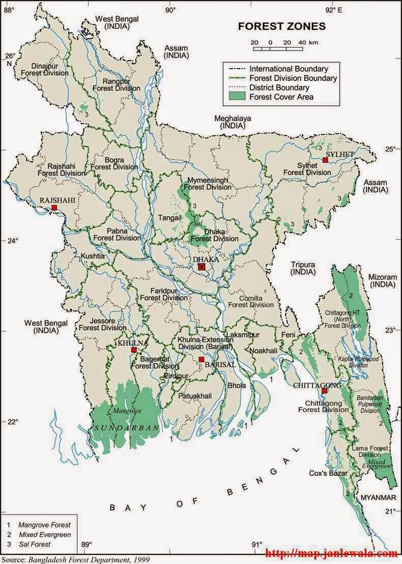 Forest Zones of Bangladesh