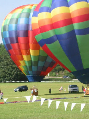 hot air balloons at callaway gardens georgia USA photo by Jillian Crider artist photographer 2003 