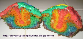 Playgroups playdates little chefs rainbow cupcakes cooking with kids