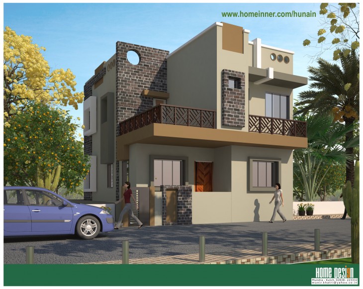  Small  3 bhk Gujarat  House  design  by Hunain Mistri