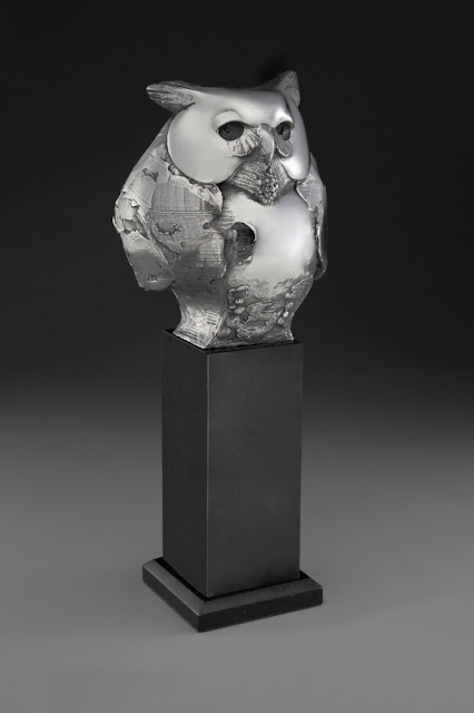 by Tim Cherry, "Wise Guy" - stainless steel | esculturas, obras de arte, american art.