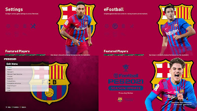PES 2021 Menu FC Barcelona 2021/2022 by DevPlays