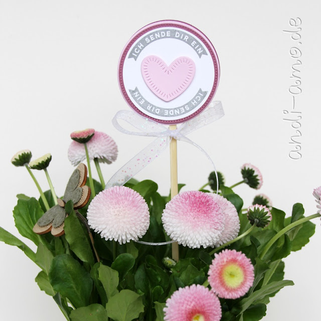 Blumenstecker "Runde Sache" mit Stampin Up