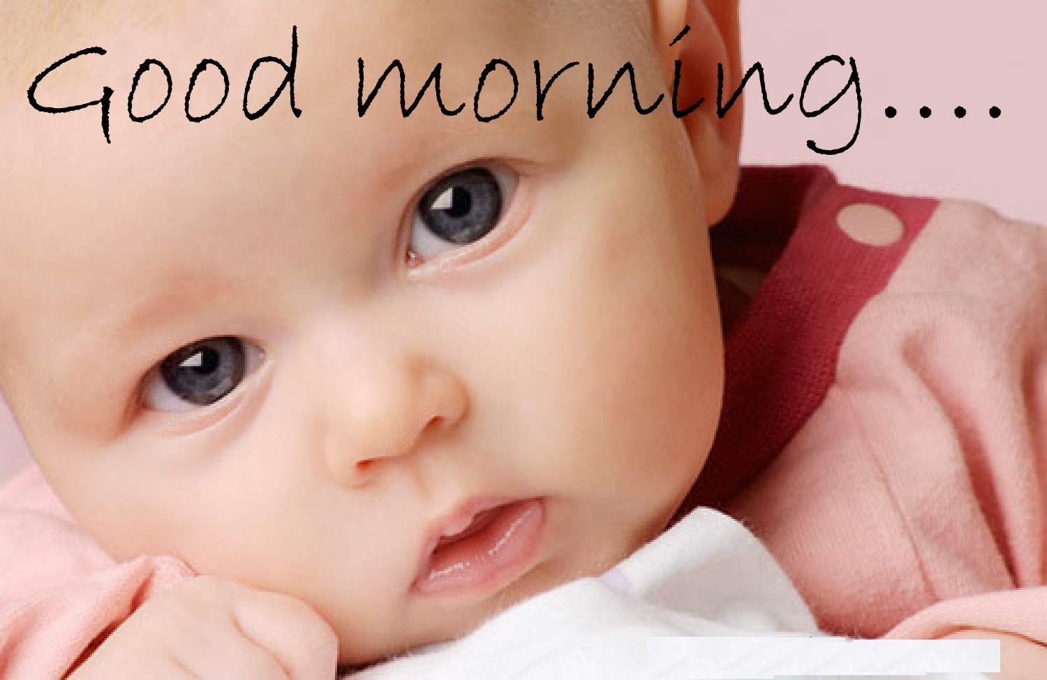 Smilling Child Wishes Good Morning Wallpaper With Message  
