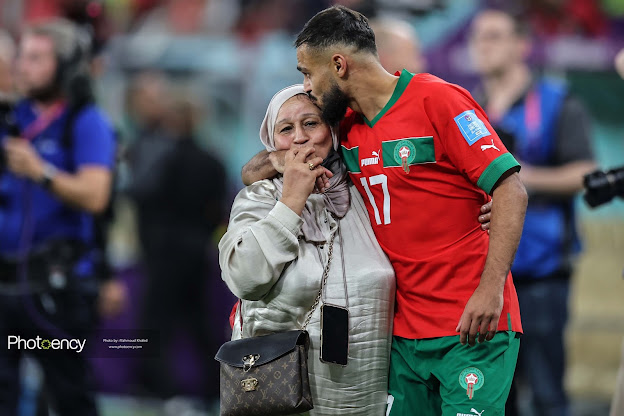 Boufal and his mom by Mahmoud Khaled