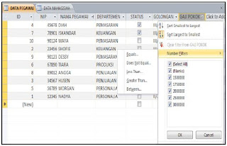 Cara Menyaring Data di Microsoft Access 