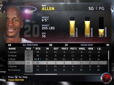 Miami Heats 2013 on Ray Allen To Miami Heat Trade Nba 2k12 Roster
