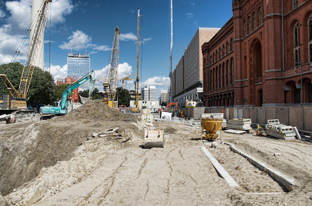 Baustelle Rathausstraße / Spandauer Straße, Neubau Bahnhof Berliner Rathaus bis Bahnhof Brandenburger Tor, 10178 Berlin, 16.08.2013