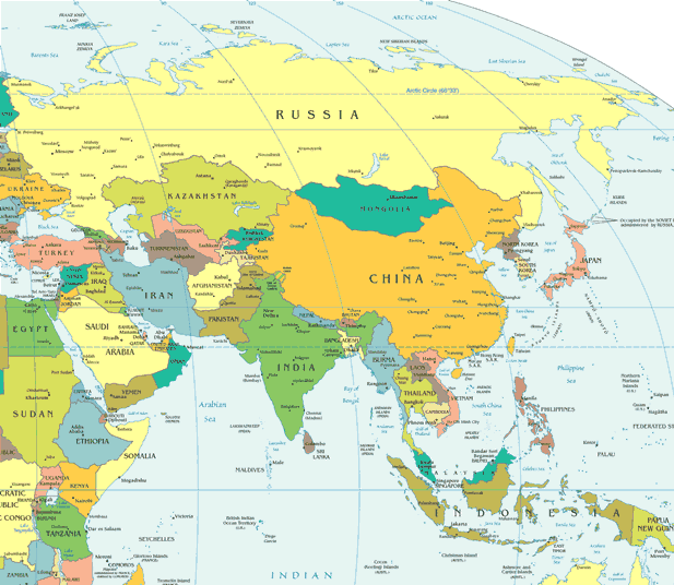 blank map of asia with countries. pictures lank map of asia with