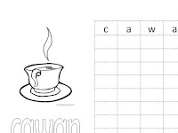 Warna dan tulis - cawan