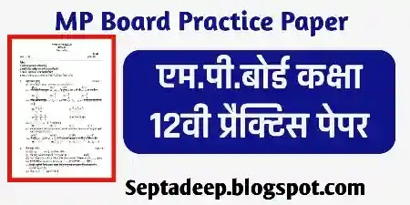 MP Board Class 12th Practice Paper