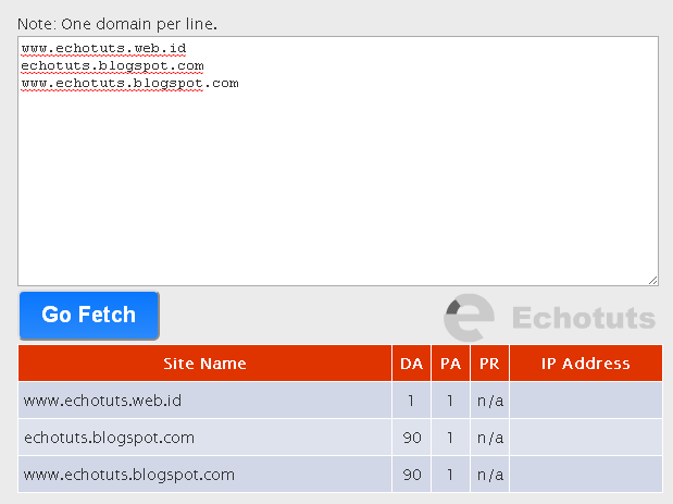 cek Check Cara Mengetahui DA PA dan PR pada Website dan Blog tutorial - echotuts