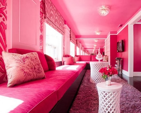 Beautiful Pink  Living  Room  Design  2014 Home Inspirations