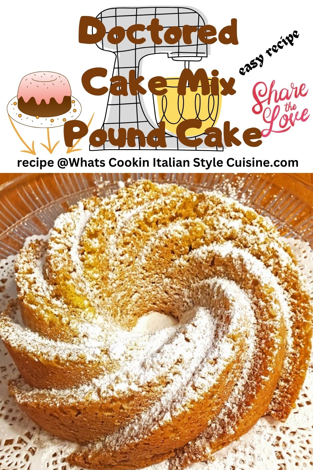 pin for later pound cake with a cake mix recipe