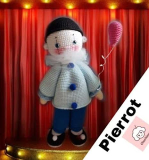 PATRON GRATIS PIERROT AMIGURUMI 68011