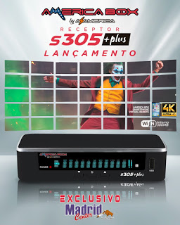 AMERICABOX S305 PLUS NOVA ATUALIZAÇÀO V 1.26 - 22/03/2021