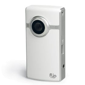 Flip video camera in white,