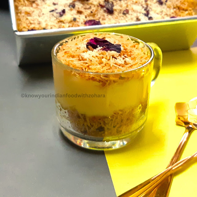 Nawabi Semai  Recipe-Vermicelli Custard Pudding Recipe (Eid Special Indian Dessert)