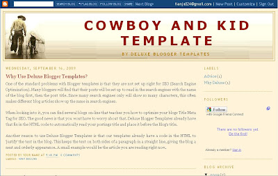 Deluxe Blogger Two Column Template