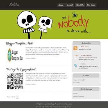 Lolita blogger template. rotate background banner blogger template for blog