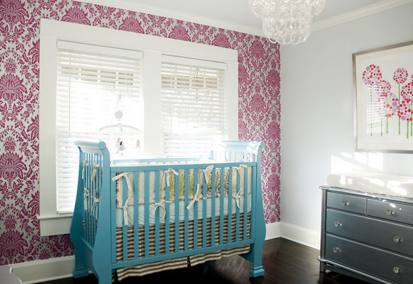 nursery wallpaper on Abby   Her Boys  Baby Week  Inspiration For Baby Girl