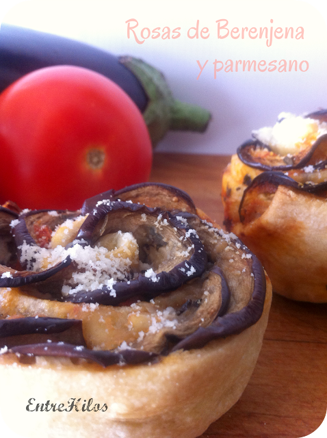 rosas de berenjena y parmesano