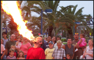 Fire Breathers at Sunset at Pier 60