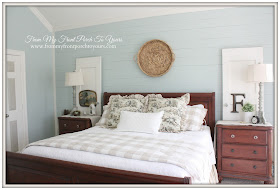 From My Front Porch To Yours- French Farmhouse Bedroom Makeover-SW 6211 Rainwashed 