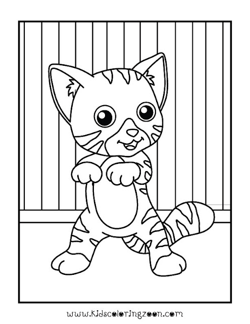 Kitty cat coloring pages