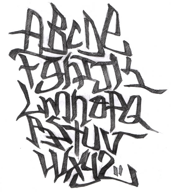 different styles of writing alphabet. graffiti writing styles