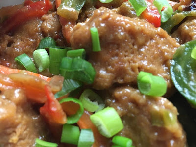 homemade seitan looks meaty on vegan bulgogi