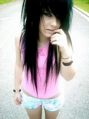 Simply Long Emo Hairstyle for Girls