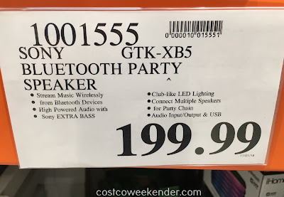 Costco 1001555 - Deal for the Sony GTK-XB5 Home Audio System with Bluetooth at Costco