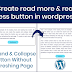 How to create read more read less button in WordPress